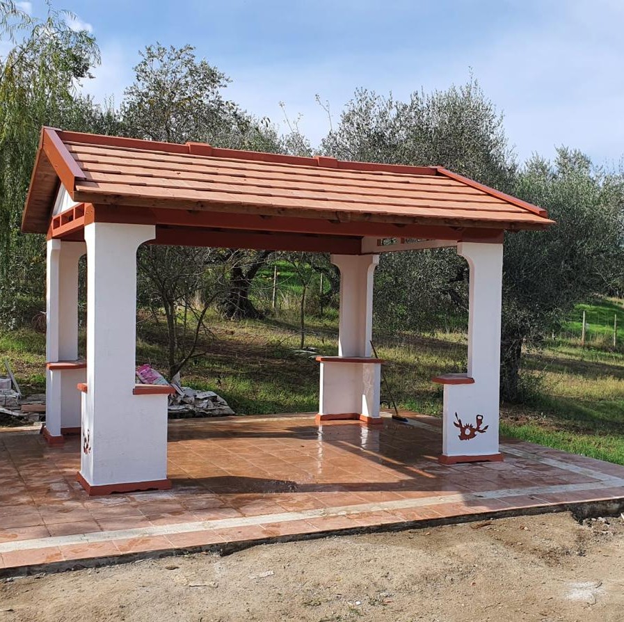 gazebo sole con tegola piatta