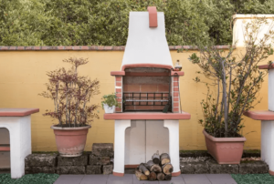 giardino idee barbecue in muratura