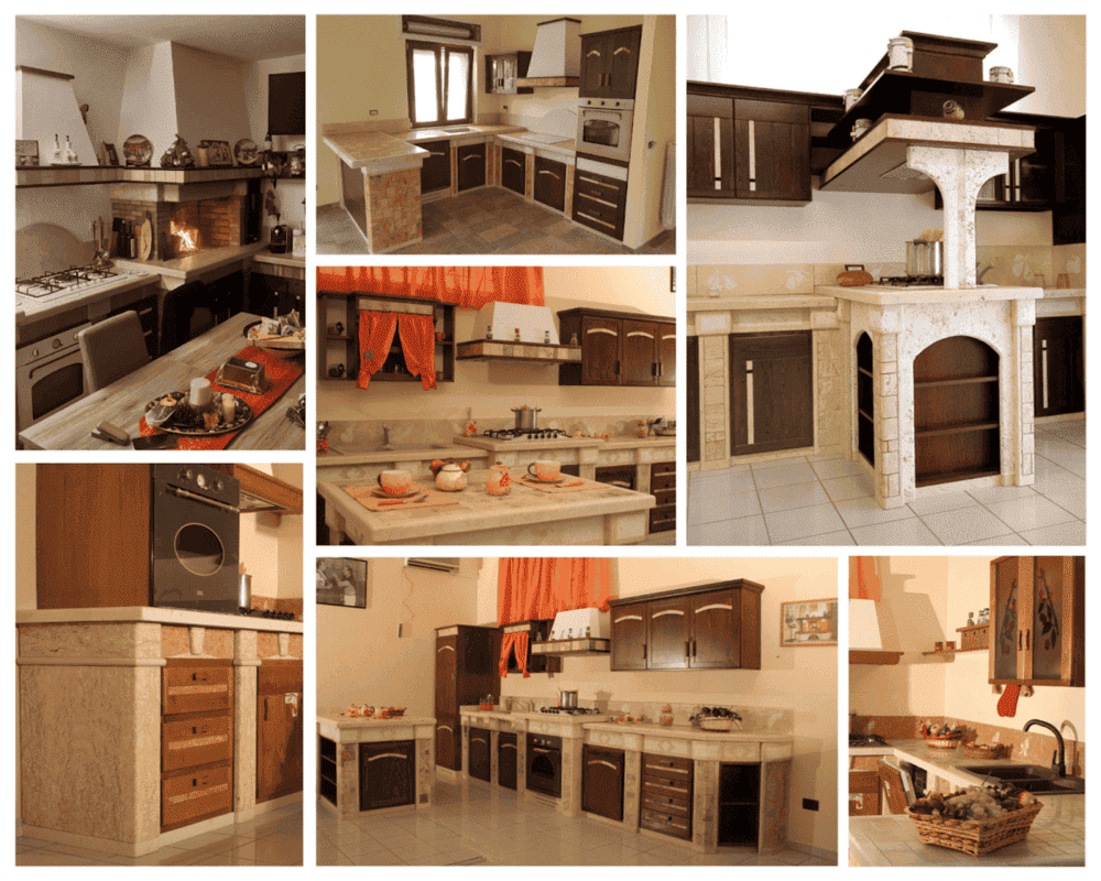 Cucine in muratura rustiche in pietra