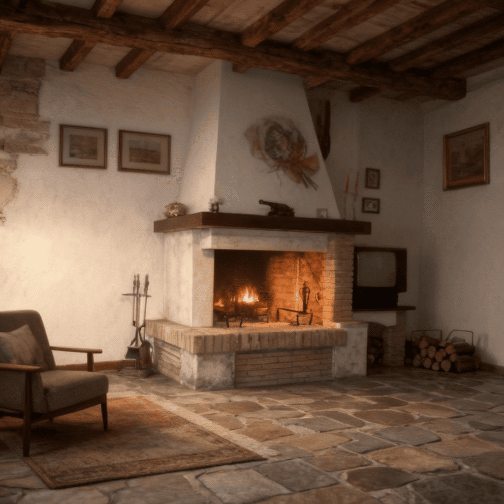 foto di caminetti rustici