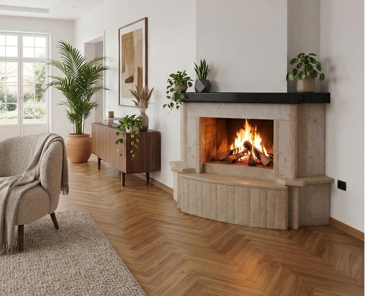 camino in travertino 1